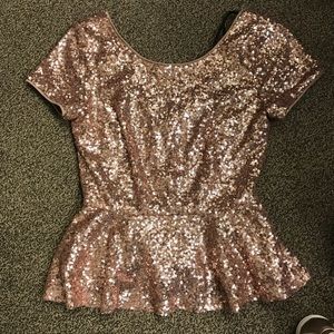 Forever 21 sequin peplum